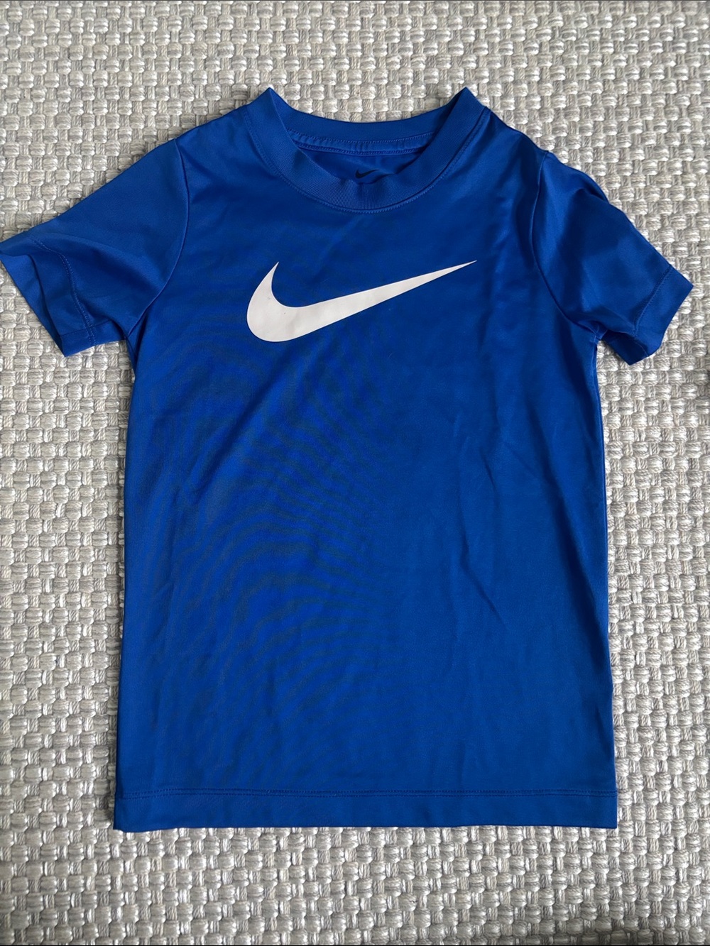 Nike dri-fit Royal Blue Short Sleeve Tee with White Swoosh
